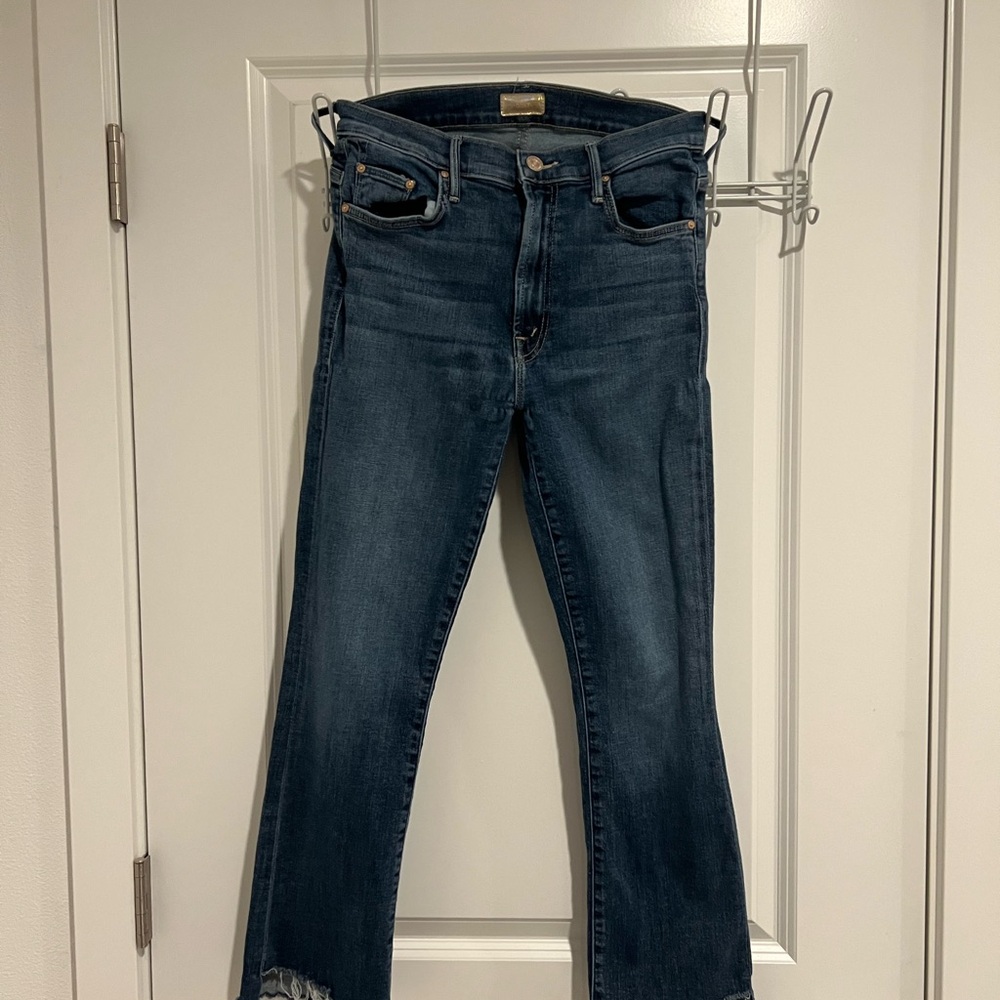 MOTHER Insider Crop Step Fray - Girl Crush Straight Leg Jeans
